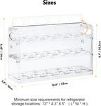Egg Holder for 36 Eggs, Egg Storage for Refrigerator, PET Egg Container for Kitchen Countertop, Egg Dispenser, Egg Tray, Clear