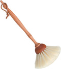 REDECKER Goat Hair Dust Brush with Oiled Pearwood Handle, 13-1/2 inches - Natural Bristle Dusters German Cleans Delicate Surfaces, Hanging Loop for Storage with Black Dot - Goat Hair Dusting Brush