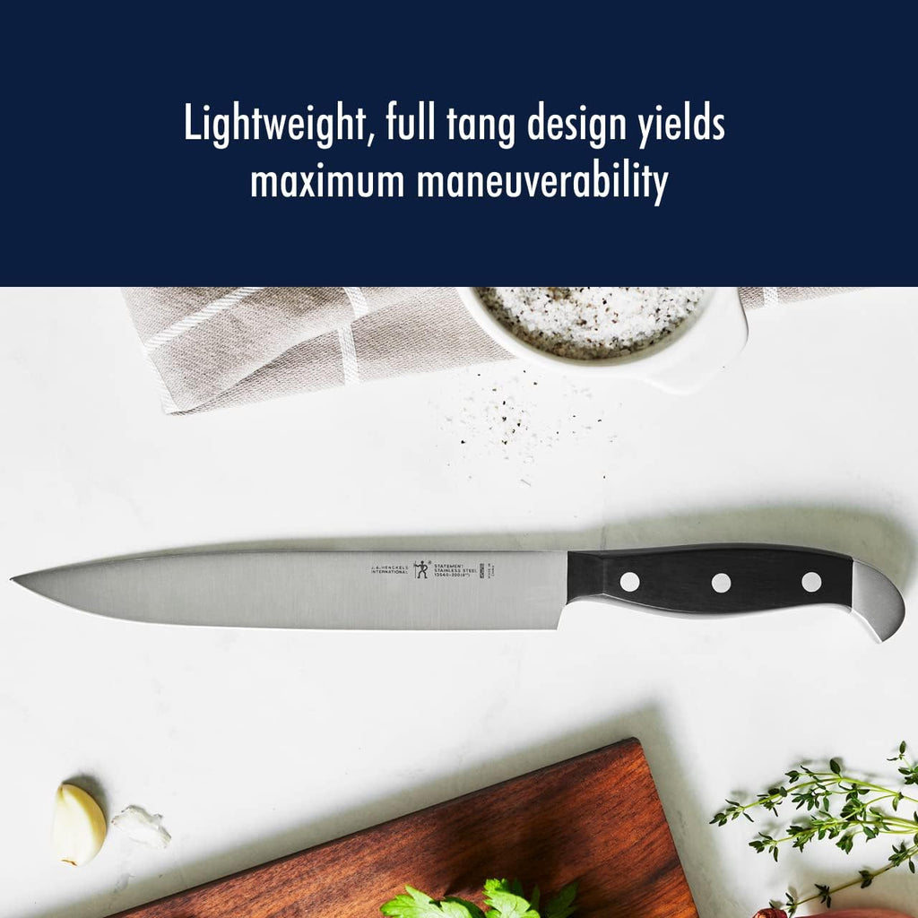 HENCKELS Statement Razor-Sharp 20-Piece Brown Block Knife Set, Chef Knife, Bread Knife, German Engineered Knife Informed by over 100 Years of Mastery