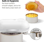Kitchen Mama Mini Plus Rechargeable Electric Can Opener: USB-C Charging, Hands-Free, Auto Stop, Compact, Cordless, Smooth Edge - Perfect for Seniors with Arthritis, Home, and Travel (White)