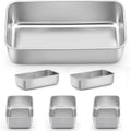 LIANYU 6 Pack Bread Loaf Pans for Baking 9x5 Inch, Stainless Steel Meat Bread Baking Pans, Loaf Tin for Homemade Banana Sandwich Sourdough