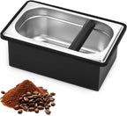 Espresso Knock Box, Stainless Steel Coffee Knock Box Large Capacity Coffee Pucks Container Espresso Machine Tool for Coffee Ground