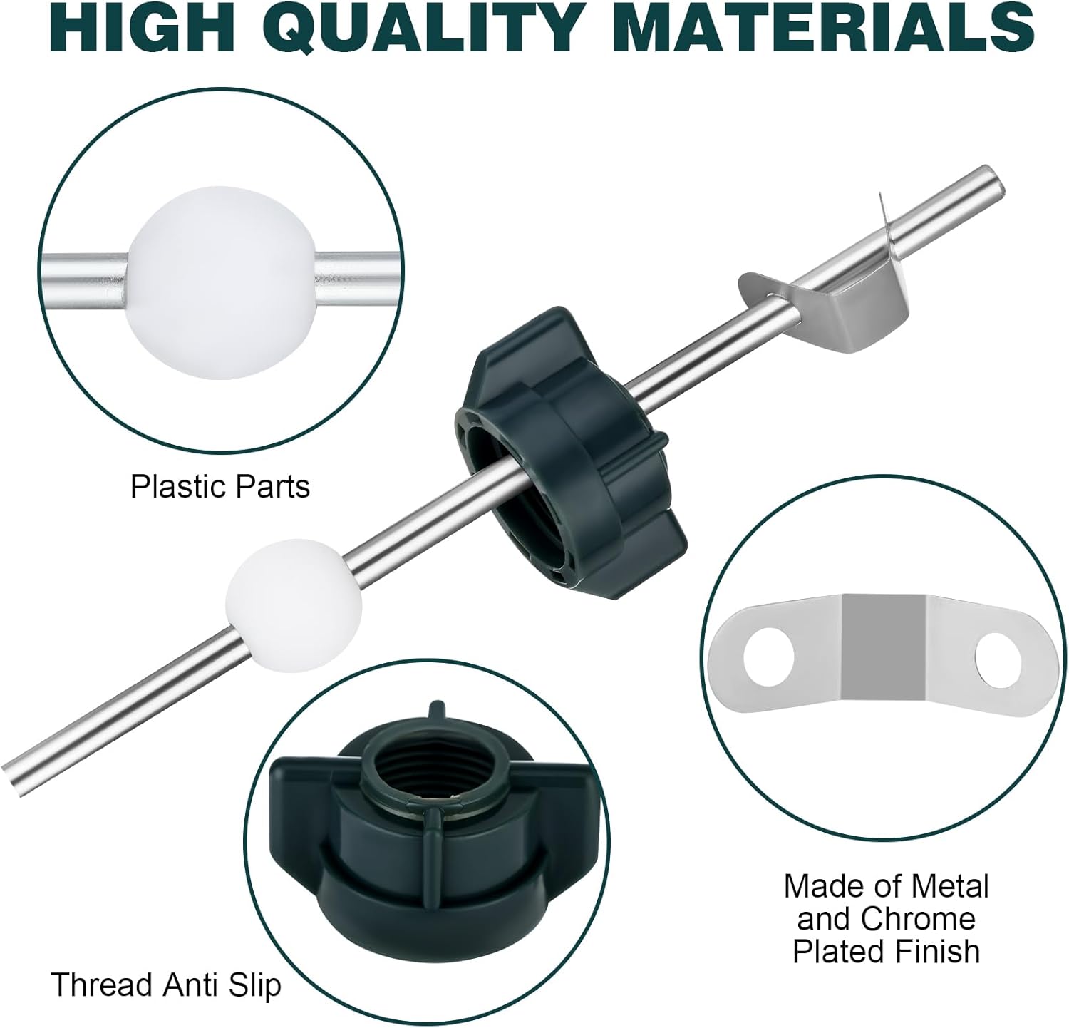 Bathroom Sink Stopper Replacement Kit - Lavatory Pop Up Center Piece Assembly with Pivot Rod, Compatible with Price Pfister, PS2673 PS469 PSB327, Chrome Metal Drain Repair Parts