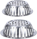 SUS304 Stainless Steel Roof Dome Drain Cover Strainer Anti-Clogging Atrium Grate 2pcs/pk (Φ: 7 inch)