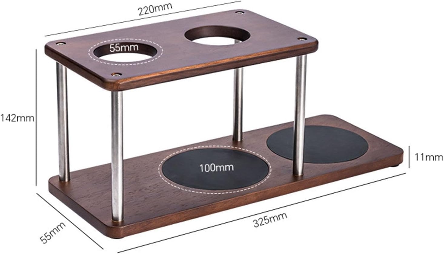 Pour Over Coffee Station Dripper Stand Rack Wood Reusable Multipurpose Accessories Decor Dripper Holder Filter Holder