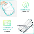 [5-Pack,36 Oz]Glass Meal Prep Containers 2 Compartments Portion Control with Upgraded Snap Locking Lids Glass Food Storage Containers, Microwave, Oven, Freezer and Dishwasher (4.5 Cups, Green)
