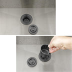 3-1/2-Inch Kitchen Sink Drain Strainer Assembly Kit Black, GZILA Deep Waste Basket Strainer with Sealing Lid Sink Stopper, 304 Stainless Steel
