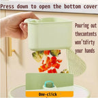 Corner Sink Strainer Basket with Suction Cups, Automatic Dumping Collapsible Food Drainer, Kitchen Sink Food Waste Catcher with Strong Hold Base (Lemon Yellow)