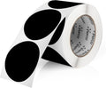 Perco Black 3-Inch Round Circle Dot Sticker Labels with Easy Peel Perforation - 500 Labels per Roll - Strong Adhesion, Vibrant Colors for Organizing, Crafting & More - Made in USA