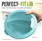 Zulay Kitchen 12 Piece Plastic Mixing Bowls with Leak-Proof Lids Set - Microwave and Freezer Safe Kitchen Mixing Bowls for Preparing, Serving and Storing - Large Nesting Bowls (Cotton Candy Ombre)