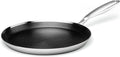 Stainless Steel Crepe Pan - 12 Inch Nonstick Crepe Pan, Stainless Steel Honeycomb Coating Pancake Pan, Non Stick Flat Skillet Tawa Dosa Tortilla Griddle Pan, Induction Compatible, PFOA Free