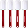 Norme 4 Pcs High Temp Silicone Spatulas Heat Resistant Rubber Spatula Commercial Silicone Scraper with Handle for Kitchen Cook Baking Mixing Utensil, Dishwasher Safe (10 Inch)