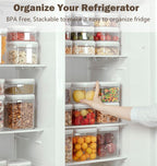 12 Pcs Pop Food Storage Containers Airtight Food Storage Containers Set with Lids Kitchen Pantry Organization and Storage, 3.4Qt, 2.8Qt, 2.1Qt, 1.2Qt