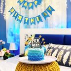 Glittery 50th Happy Birthday Cake Topper with Star,Personalised 50 Birthday Cake Toppers Party Decorations Party Supplies for Men Women Black Gold