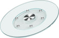 31" Large Lazy Susan for Dining Table Kitchen Glass Turntable with Aluminum Alloy Bearing, Smooth Swivel