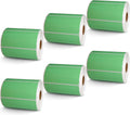 BETCKEY - 4" x 2" Barcode Shipping & Multipurpose Labels Compatible with Zebra & Rollo Label Printer,Premium Adhesive & Perforated[Green, 6 Rolls, 4500 Labels]