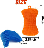 GXXMEI 18PCS Silicone Sponge Dish Washing Kitchen Scrubber, Reusable Dish Washing Cleaning Sponges Double-Sided Multipurpose Non Stick Silicone Dish Sponges for Dishes, Fruit, Vegetable (Multicolor)