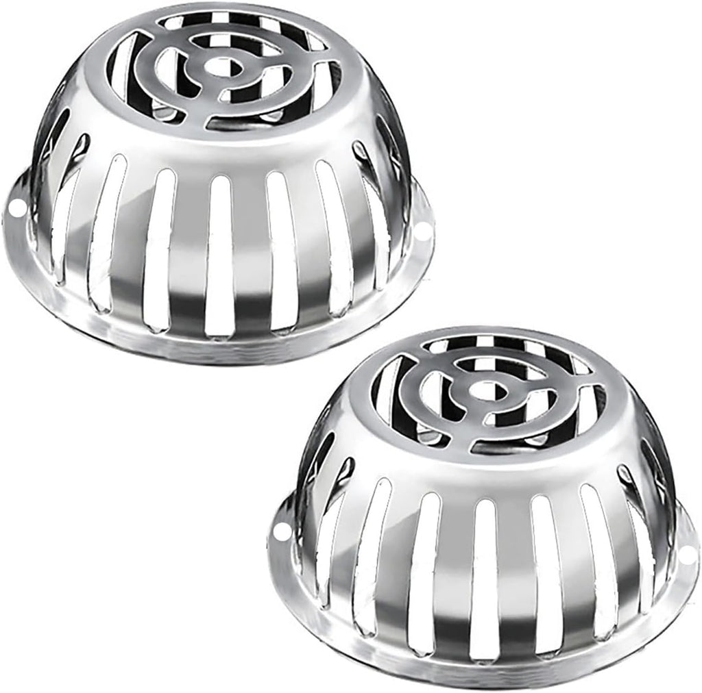 SUS304 Stainless Steel Roof Dome Drain Cover Strainer Anti-Clogging Atrium Grate 2pcs/pk (Φ: 5 inch)