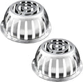 SUS304 Stainless Steel Roof Dome Drain Cover Strainer Anti-Clogging Atrium Grate 2pcs/pk (Φ: 5 inch)