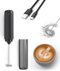 Rechargeable Milk Frother USB, Handheld Electric Foam Maker with Whisk Drink Mixer & Foamer for Coffee, Latte, Matcha, Hot Chocolate