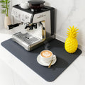 Dish Drying Mat Super Absorbent – 16" x 18" Coffee Mat for Countertops – Non-Slip Drying Mat for Kitchen Counter – Easy to Clean Water Absorbent Mat – Quick Dry Dish Mats (Dark Gray)
