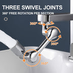 1080° Rotating Faucet Extender Aerator,Universal Splash Filter Faucet,1080 Big Angle Swivel Faucet Aerator Sink Face Wash Attachment with 2 Water Outlet Modes (With 2 Water Outlet Modes)