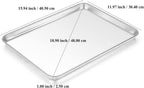 Baking Sheet, Yododo Stainless Steel Cookie Sheet Toaster Oven Tray Pan Rectangle Size 16 x 12 x 1 inch, Non Toxic & Healthy, Superior Mirror Finish & Easy Clean, Dishwasher Safe