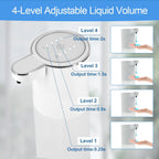 Automatic Liquid Soap Dispenser, Touchless Hand Soap Dispenser Rechargeable, Dish Liquid Soap Dispenser Electric for Bathroom Countertop, Kitchen and Commercial 12.85oz/380mL