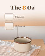 Juimma Ramekins 8 oz, Creme Brulee Ramekins Oven Safe, Ramiken Small Bowls Ceramic Baking Dishes for Pudding Custard, Dipping Sauce Cups for Souffle Ice Cream, Set of 6, Morandi Color