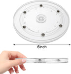 6Pack Small Lazy Susan 6 inch, Lazy Susan Turntable Organizer Acrylic Lazy Susan for Kitchen Spice Rack Table Cake Kitchen Pantry Decorating