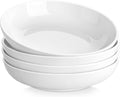 MALACASA 10" Large Pasta Bowls, 56 OZ White Salad Bowls Soup Bowls, Porcelain Serving Bowls Set of 4, Large Kitchen Bowl Plates Pasta Plates, Microwave & Dishwasher Safe, Series REGULAR