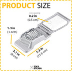 Zoe's Kitchen Good Grip Egg Slicer for Hard Boiled Eggs Heavy Duty Professional Large Aluminum Egg Slicer with Stainless Steel Wires Kitchen Aid Egg, Strawberry Slicer Hard Boiled Egg Cutter (Silver)