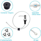 Soap Dispenser for Kitchen Sink, Kichen Sink Soap Dispenser, 47"" Extension Tube kit, Under Sink Soap Dispenser Pump, No Need More Refills, Good Suction Power, Chrome