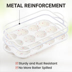 Silicone Muffin Pans for Baking, Metal Reinforced Frame Regular 24 Cups & Mini 12 Cups Cupcake Pan Nonstick Muffin Pan for Homemade Baking Easy to Handle