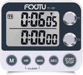 Digital Dual Kitchen Timer with Magnetic Back & Memory Presets, 2 Groups Countdown/Up Stopwatch Timer, 3-Level Volume + LED Alert, On/Off, 100Hr Max for Cooking, Baking (Battery Included)