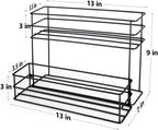 8 Bottle Capacity Coffee Syrup Organizer 2 Tier Coffee Syrup Stand Shelf for Coffee Bar Kitchen Small Wine Rack for Bar Family Storage for Syrup Wine Dressing