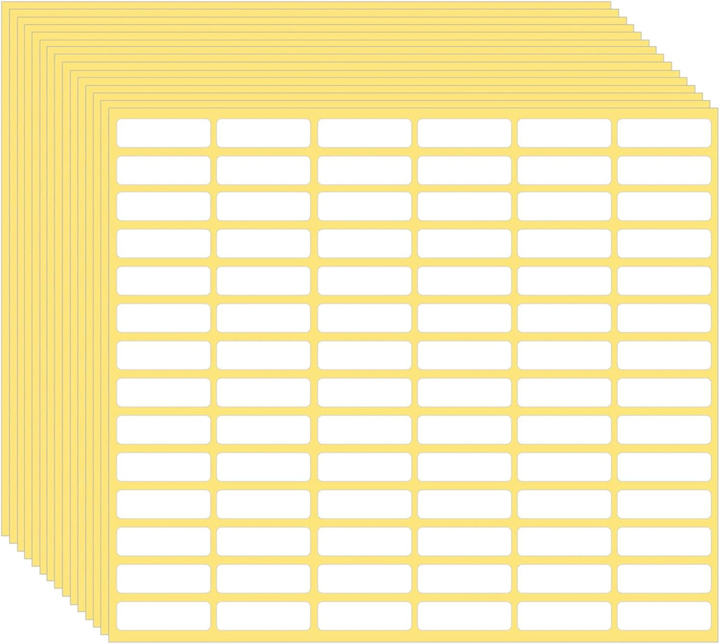 1260 Pcs Matte White Labels Stickers Small Blank Labels Removable Sticky Price Tags Labels Stickers for Jars Boxes School Office Kitchen (10 X 31 mm)