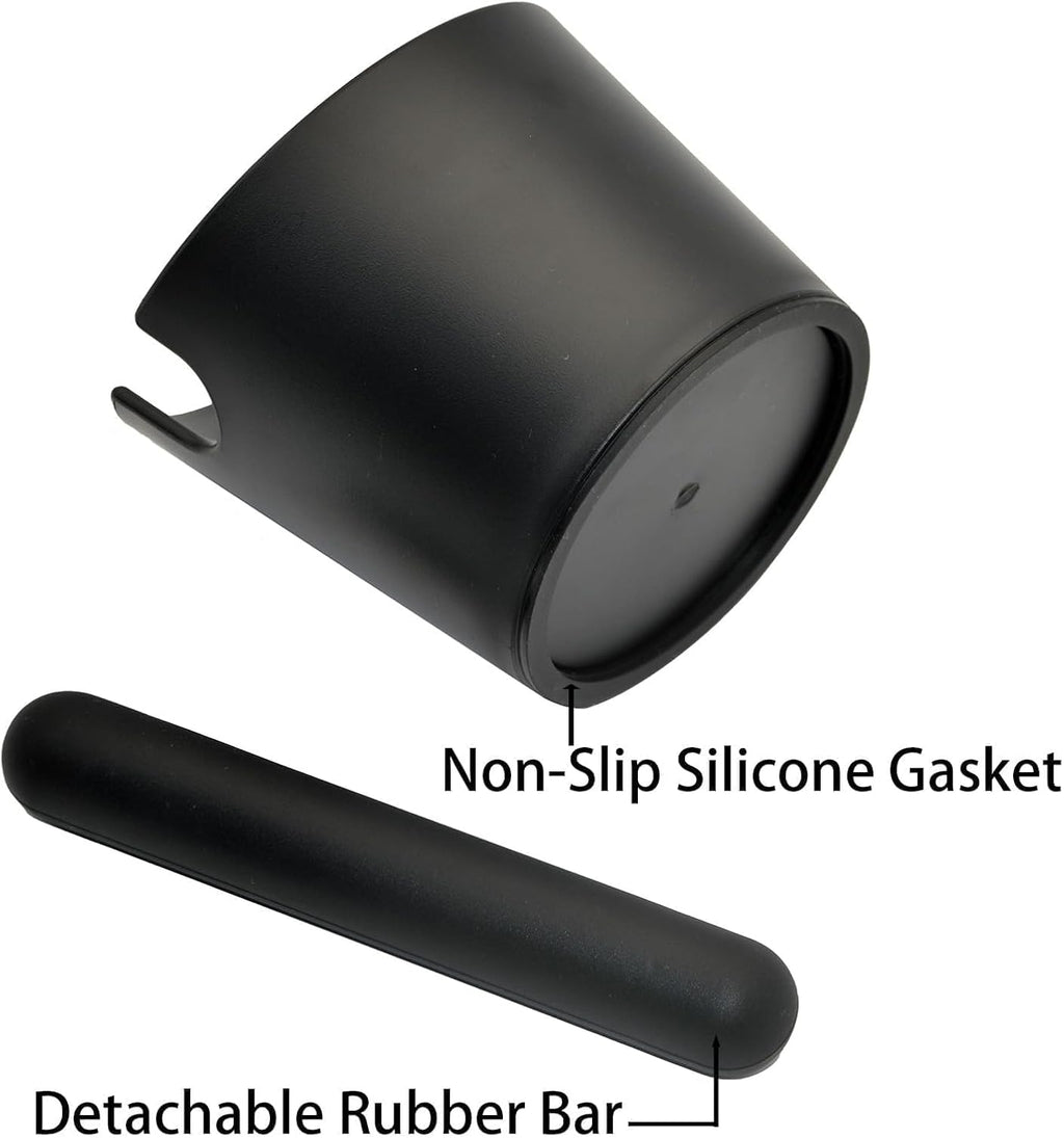 5 inch Coffee Knock Box Espresso Knock Box with a longer detachable Knocking Rod Shock-Absorbent Durable Non-Slip Base Espresso Machine Accessories Espresso Dump Bin for Home/Office