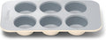 Caraway Nonstick Ceramic 6 Cup Muffin Pan – Non-Toxic, PTFE & PFOA Free – Oven Safe – Aluminized Steel Core – Small Muffin Pan for Baking Cupcakes, Muffins & More - Cream