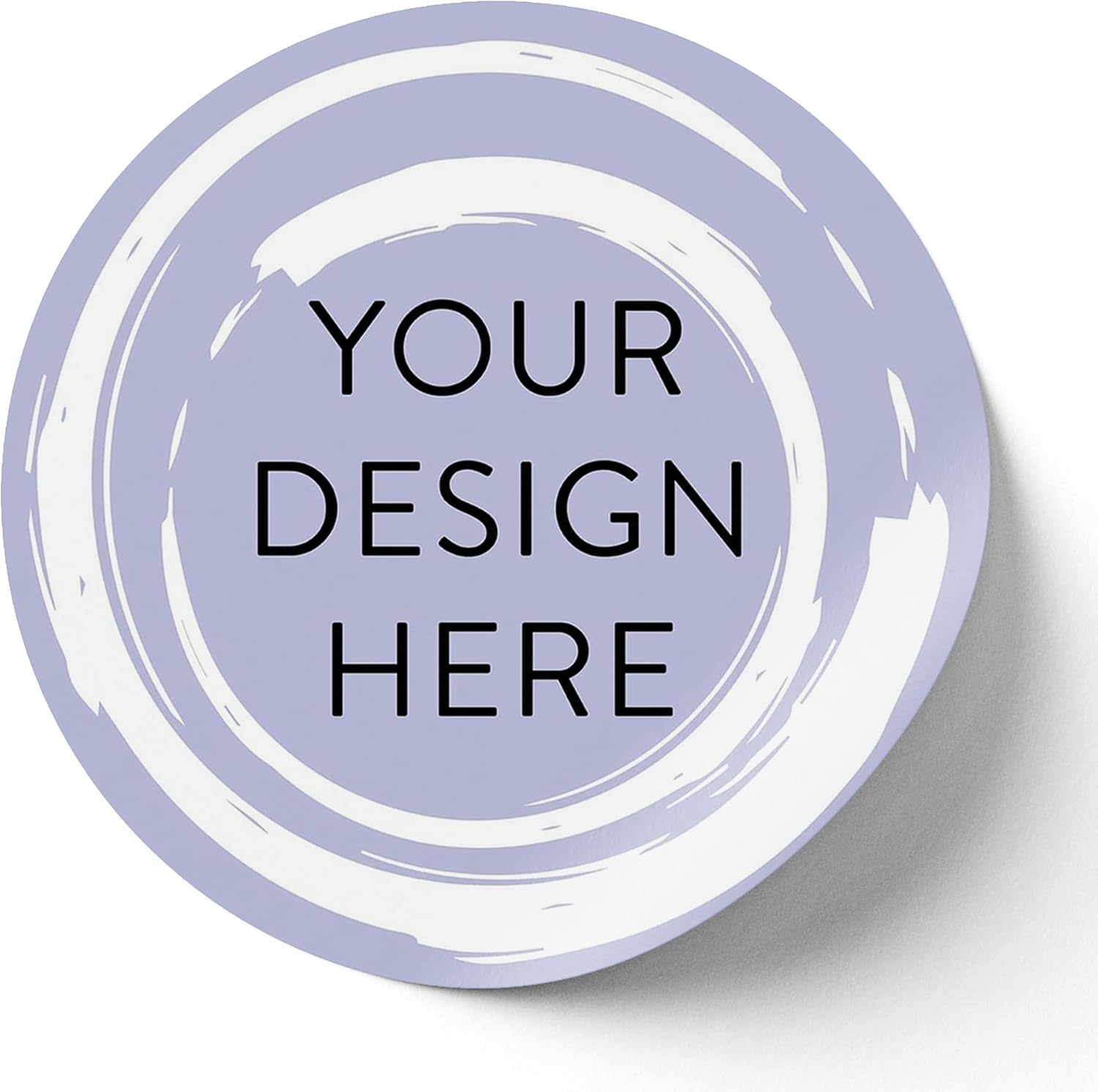 100 Custom Vinyl Stickers - Upload Your own Image, Text, Design, Logo - Personalized Logo Labels for Handmade, Packaging, Bottle, Jars, Candle, Brand Stickers (Lavender Swirls, 5x5)