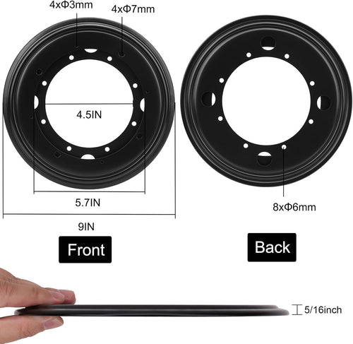 3Pack 9" Round Lazy Susan Turntable Bearing Plate 5/16”Thick Lazy Susan Hardware, Rotating Swivel Plate with 750 lb Load Capacity, Lazy Susan Turntable Base for Table, Serving Tray, Kitchen