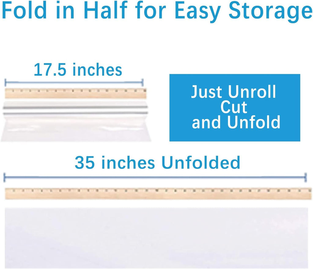 JOYIT 110 ft Cellophane Wrap Roll (35 in x 110 ft) - 3 Mil Thickness, Clear Bags, Wrapping Paper for Flower Gift Baskets (35" fold into 17.5")