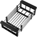Cyrank Over The Sink Dish Drying Rack, Over The Sink Dish Drying Rack Expandable Over Sink Grill Telescopic Drain Basket Kitchen Rack Drain Basket Sink Drying Rack(S#Black)