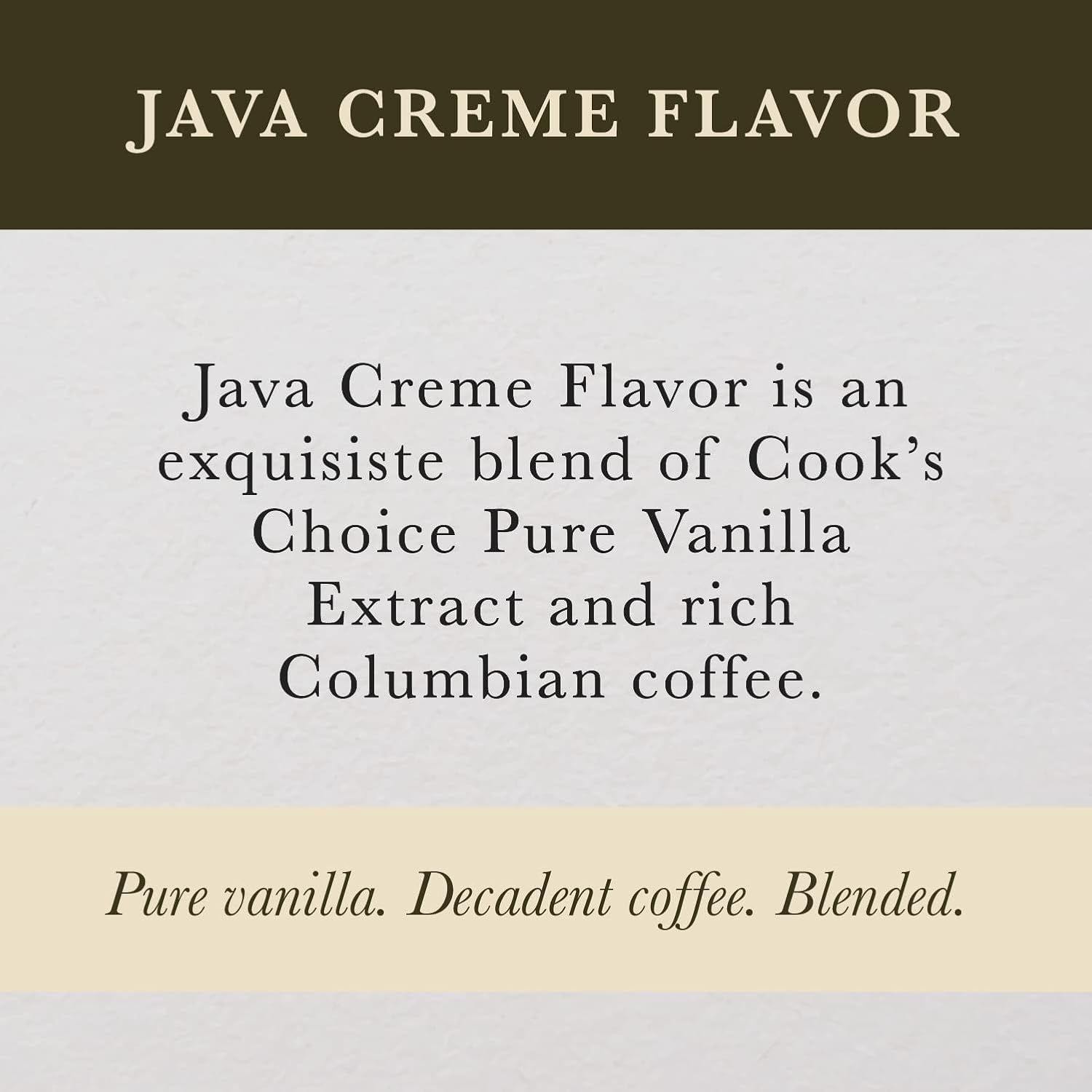 Cook's Java Creme Flavor 8 oz