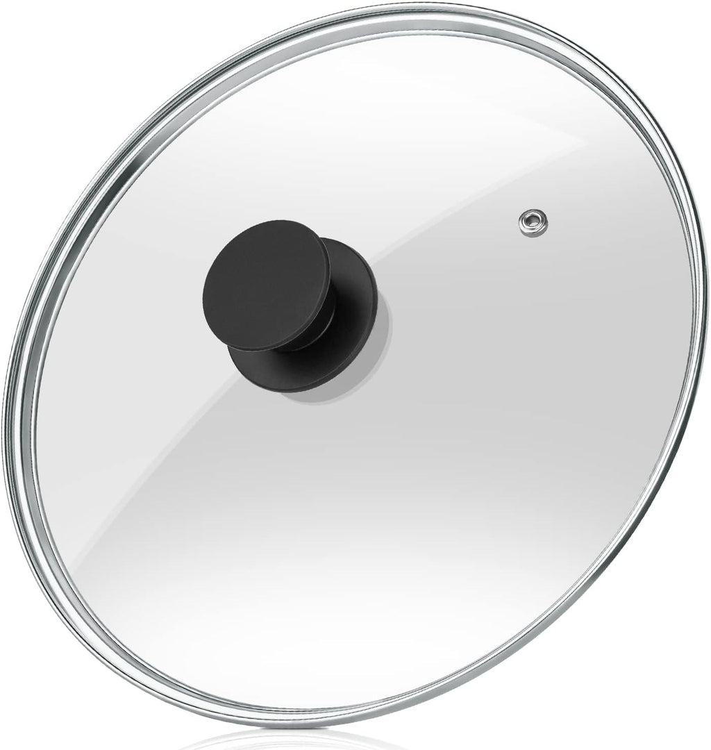Wadaza Pan Lid 13 Inch - Tempered Glass Pot Lid - Oven Safe Replacement Glass Lid for Frying Pan Wok Pot Skillet