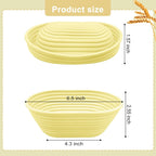 Silicone Banneton, Sourdough Bread Baskets (Set of 5, 6.5 Inch), Mini Oval Proofing Bowls, Bread Making Baking Supplies, Banneton proofing basket for Sourdough Baking
