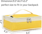 FlowFly Small Insulated Lunch box Portable Soft Bag Mini Cooler Thermal Meal Tote Kit with Handle for Work & School, Bright Yellow
