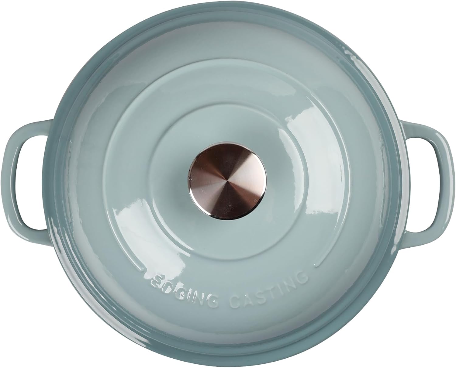 Enameled Cast Iron Dutch Oven Pot with Lid, Round Bread Oven for Homemade Sourdough Bread Baking, 6 Quart, Seasalt