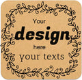 Custom Stickers Personalized Square Kraft Paper Sticker Customizable Floral Wreath Labels, Stickers for Mason Jars, Wedding Favors, Gift Tags, Party Packaging (Style 5)