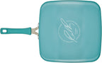 Rachael Ray Cook + Create Nonstick Stovetop Griddle/Grill Pan, Square, 11 Inch, Agave Blue
